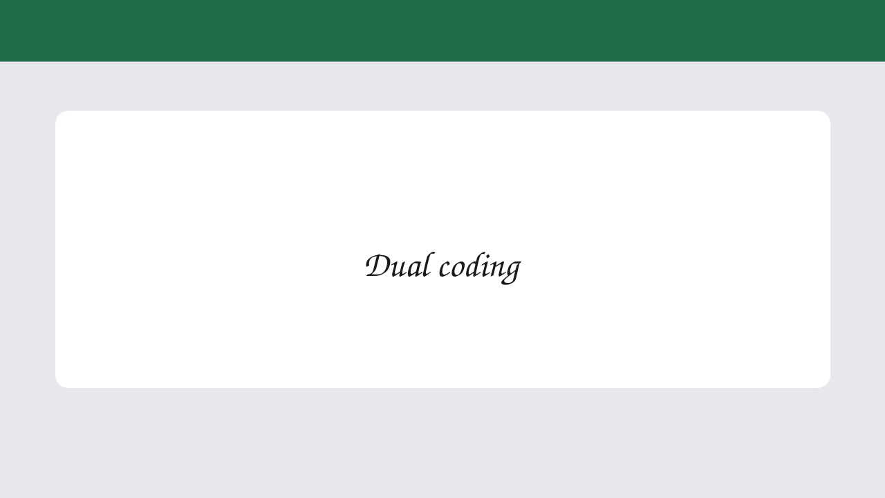 Two white cards, one with bars and one with a green square